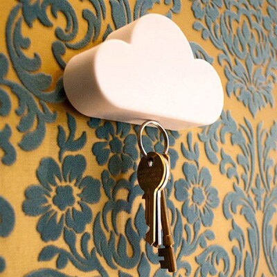 White Cloud Shape Key Holder Creative Home Storage Hanger Ma