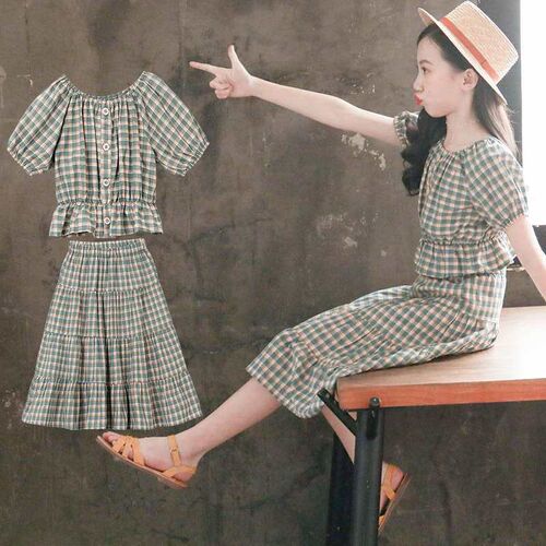 Girls Dress Summer New Childrens Dress Western Style Dress
