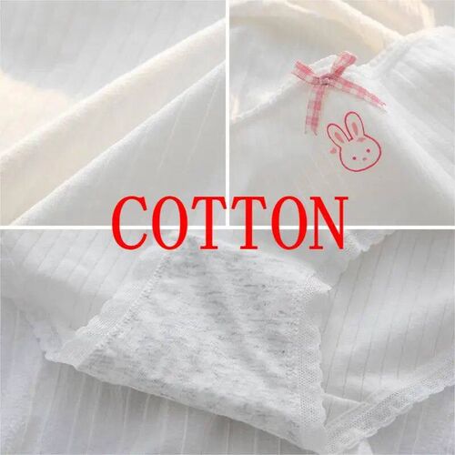 5Pcs/Set Soft Cotton Panties For Women Cute Girls Briefs Fem