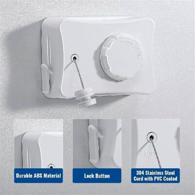 16.7 ft Retractable Clothesline Heavy Duty Steel Wire