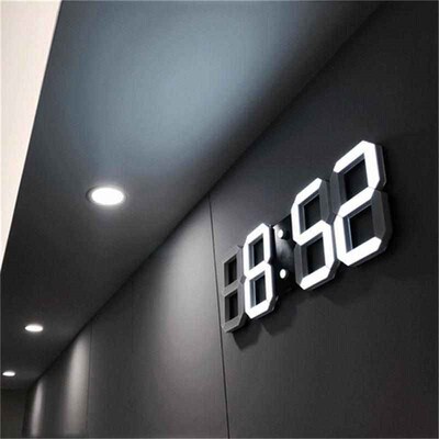 LED Digital Wall Clock with 3 levels Brightness Alarm Clock1