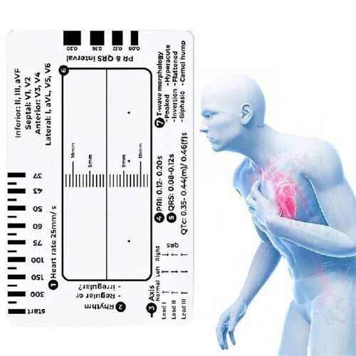 ECG 7 Step Ruler Portable ECG Guide Measurement Tool