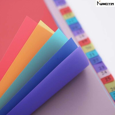 new 12sheets A4 Colored PP Binder Index Dividers Office Sch