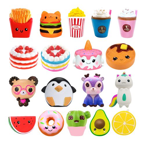 Jumbo Kawaii Popcorn Fries Panda Squishy Cake Deer Milk Sque