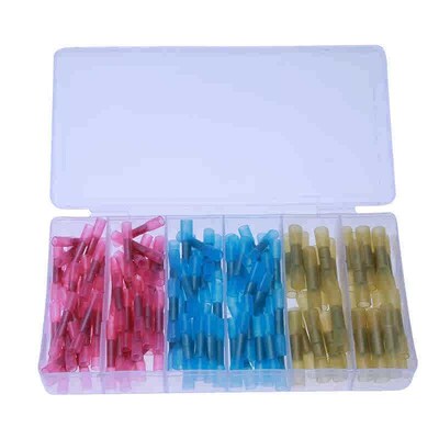 140pcs 22-10 Wire Heat Shrink Crimp Butt for AWG Insulated W