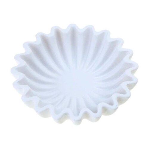 Large Capacity Fruit Bowl Fluted Ruffle Decorative Bowl