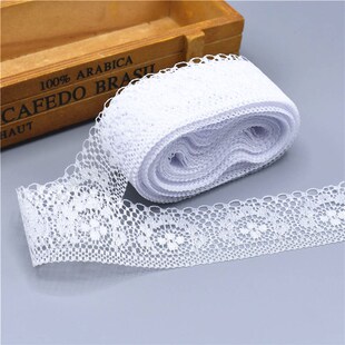10 Yards High Quality Beautiful White Lace Ribbon Tape 40MM