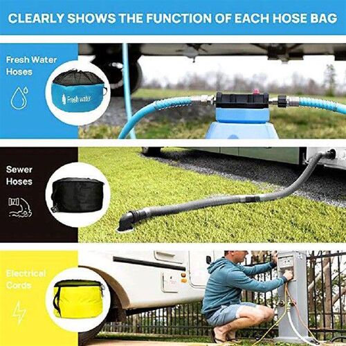 RVs Motorhome Water Hose Storage Bag Indoor Outdoor