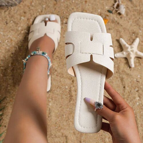 Plus Size 43 Summer New Slippers Women Flat Luxury Outdoor B