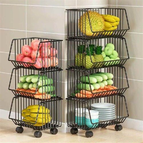 2/3/4/5 Tier Kitchen Cart Vegetables Fruits Snacks Grocery