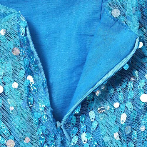 Elsa Cosplay Dress for Girl Party Elza Sequins Fancy