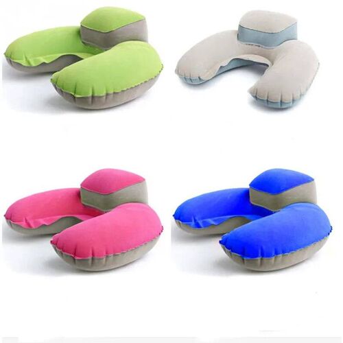 Foldable U-shaped Neck Support Pillow Inflatable Cushion Mem