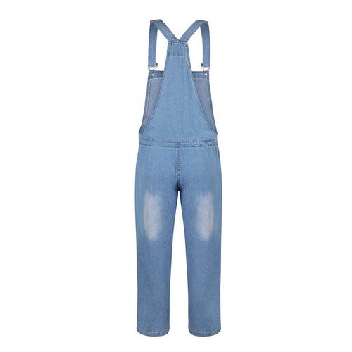Drawstring denim overalls jumpsuit 抽绳牛仔背带连体裤