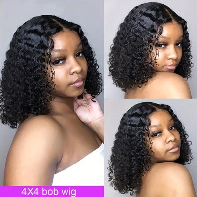 African Fashion Explosive Head Wig Womens Small Lace Black