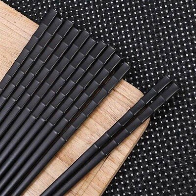 5/1Pairs Alloy Chinese Chopsticks Non-Slip Japanese Food
