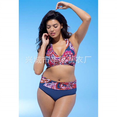 Bikini belly covering slimming swimsuit plus size fat