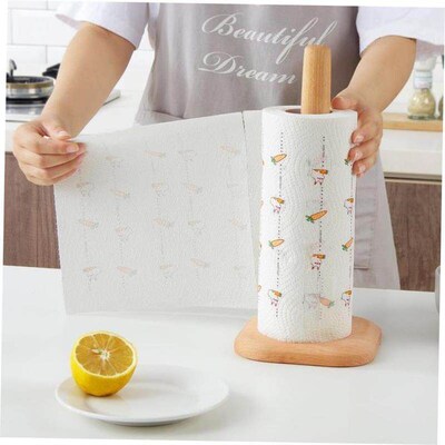 Kitchen Roll Paper Towel Holder Bathroom Tissue Stand Rose G