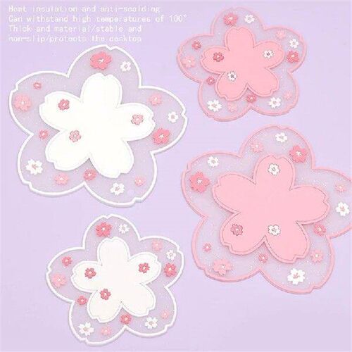 Cherry Blossom Coaster Mat Non-Slip Mat Household Tea Cup