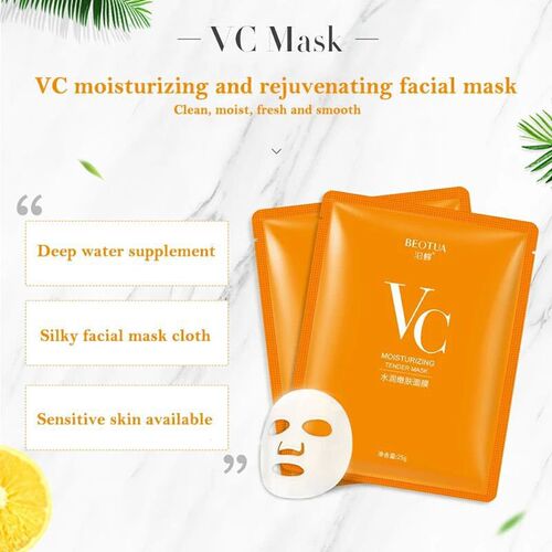 10pcs BEOTUA Vitamin C Face Masks Skin Care Sheet Mask Moist