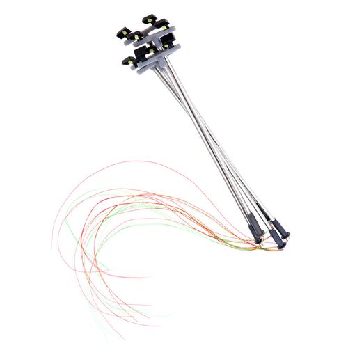 5 Pcs HO OO Scale Model Train Light Railway LED Lamp Post Sr