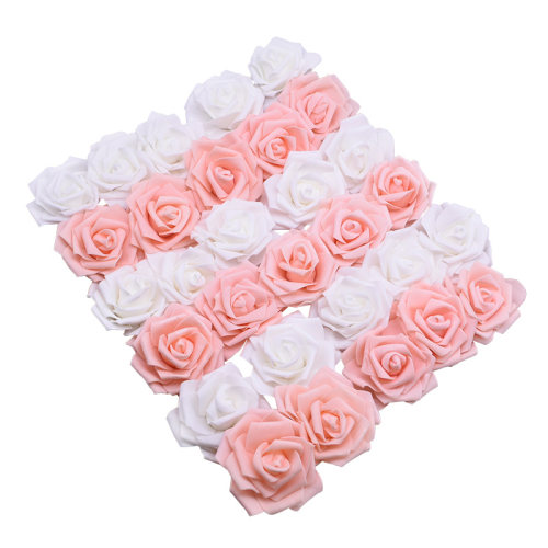 6cm Wedding Roses Foam Artificial Rose Flowers Head Wreath D