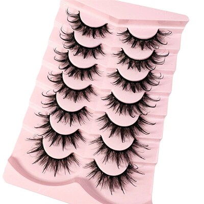 Manga Wet Look Lashes 7Pairs 3D Clear Band Lashes Natural Lo