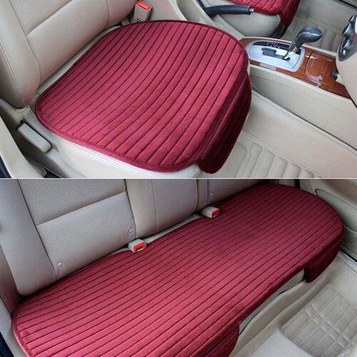 Car Seat Cover Front Rear Flocking Cloth Cushion Non Slide A