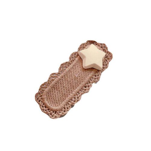 2 Cute Milk Tea Color Wool Knitted Childrens Ba Clip All-ma