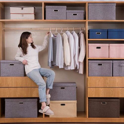 storage box household extra large wardrobe sorting box stud