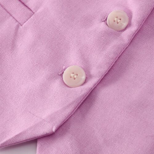 Linen Waistcoat Top Pant 2 Pieces Set V-neck Sleeveless Soli