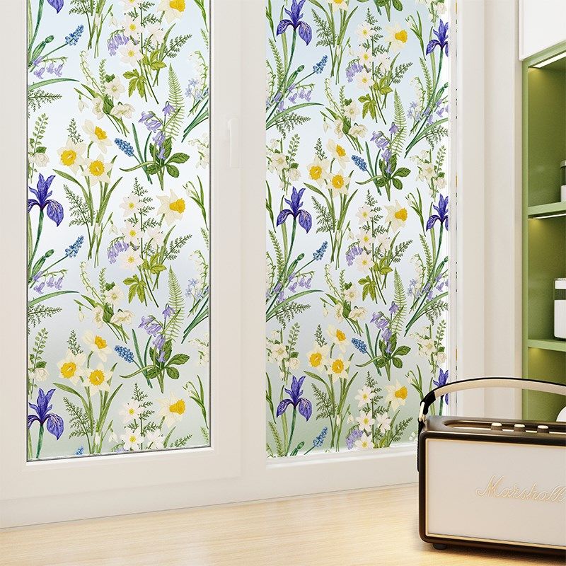 法式碎花磨砂玻璃贴纸窗纸卫生间防窥防走光窗户贴膜透光不,家居饰品,玻璃膜/贴,淘宝优惠券,粉丝福利购,淘宝优惠卷