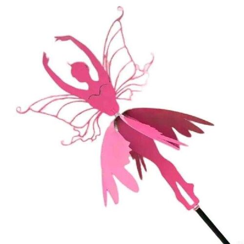 H55A Flower Fairy Wind Spinners Amidst Pinwheels Garden