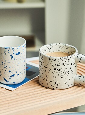 Korean Style Fatty Mug Design Splash Ink Ceramic Cup Spot Mu