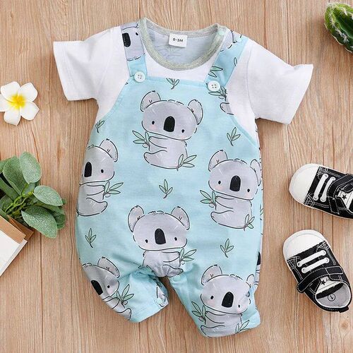 Newborn Baby Clothes Girl Boy koala print Jumpsuit Summer Sh