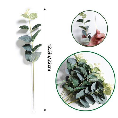 10pcs Artificial Flowers Eucalyptus Leaves DIY Wedding Party
