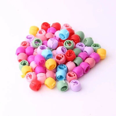 100Pcs Colorful Small Girls Hair Clips Cute Flower Star Hair