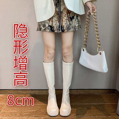 Inner Heightened Long Boots Womens Autumn and Winter New Kn