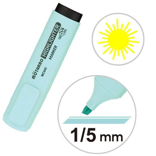 MOTARRO 12Pcs Pvc Box Markers Fluorescent Colors Tiny Highli
