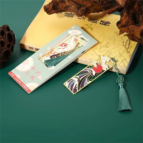 1pcs Chinese Style Bookmarks Retro Metal Bookmark School Sup