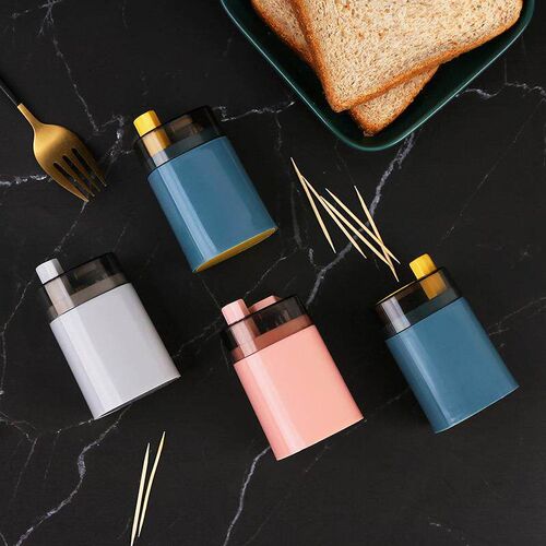 Push-type toothpick holder with creative automatic pop-up de