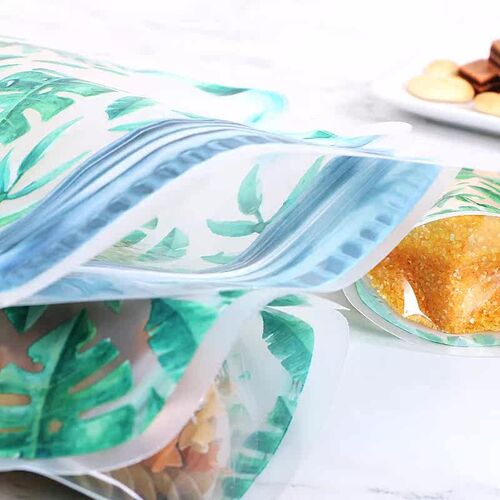 10pcs Reusable Bag Mason Jar Bottles Nuts Cookies Zipper Sea