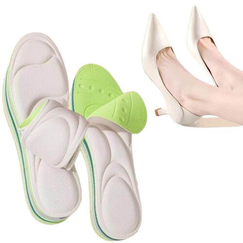 Shoe insoles with a  stepping on poop  comfort, designed for