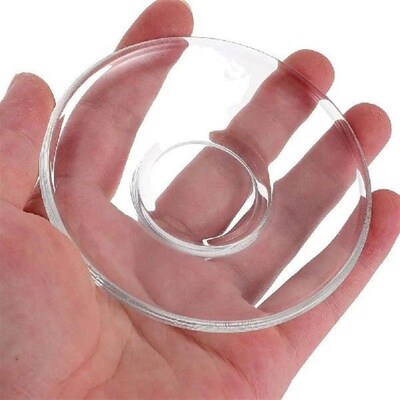 6 Pcs Glass Saucer Round Transparent Coffee Snack Small