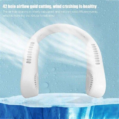 Hot Fan Portable Bladeless Mini Neck Fan Air Conditioner