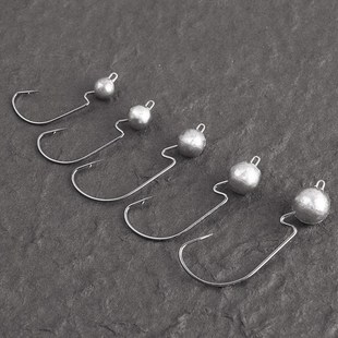 曲柄钩 直角钩原色铅头钩配件软饵路亚钩渔具配件血槽钩德州钓组