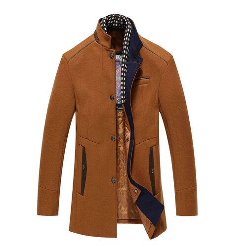 Middle-aged Mens Thickened Lapel Suit llar Wool Woolen at a
