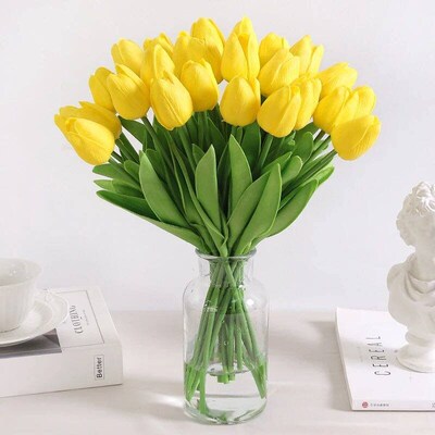 10Pcs Tulip Artificial Flowers Real Touch Artificial Bouquet