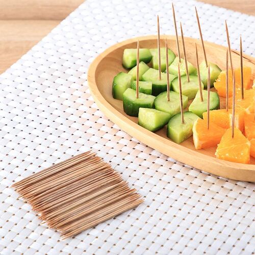 500-pack of household carbonized bamboo toothpicks, finely p