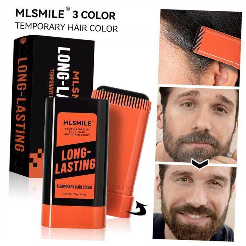 Temporary one-time Moustache Beard Dye Black Hair Color Wax图片