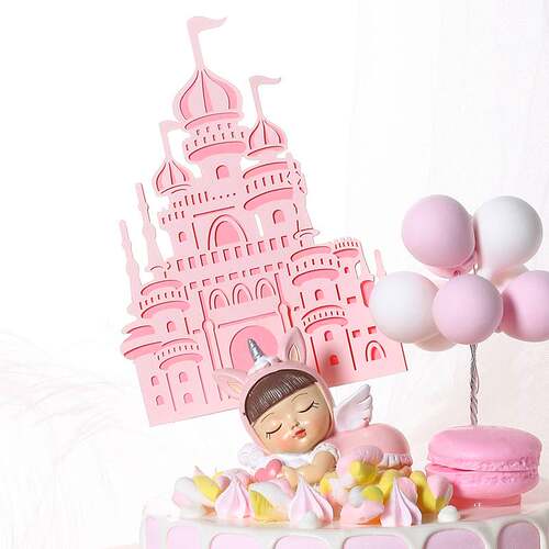 Baking cake decoration unicorn ornaments Princess castle ins